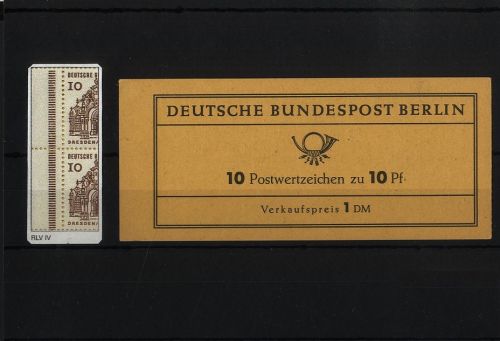 Berlin, Markenheftchen MH 4 bv RLV IV postfrisch - Zwinger Dresden 1965