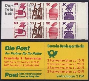 Berlin, Markenheftchen MH 9 d I a postfrisch - Unfallverhütung 1974
