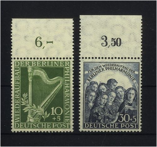 Berlin, Michel Nr. 72-73 Oberrand postfrisch - Berliner Philharmonie