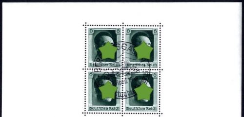 Deutsches Reich Block 7 gestempelt SST Berchtesgaden Führers Geburtstag 1937