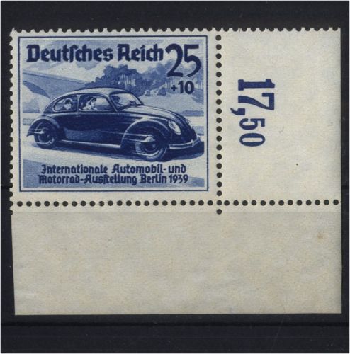 Deutsches Reich Mi-Nr. 688 BE ur Ecke Eckrand postfrisch - IAA Berlin 1939