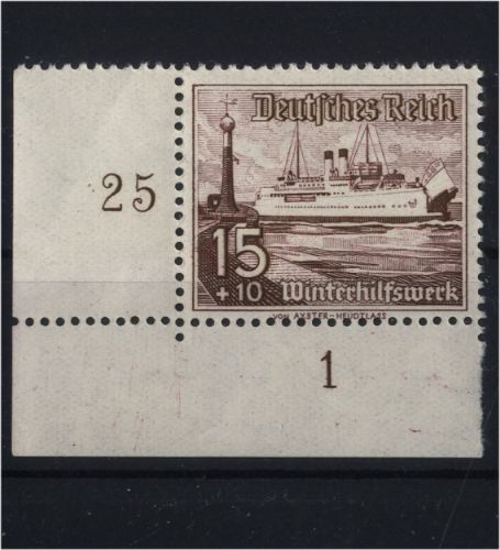 Deutsches Reich MiNr. 657 BE ul FN 1 Ecke Eckrand Formnummer postfrisch