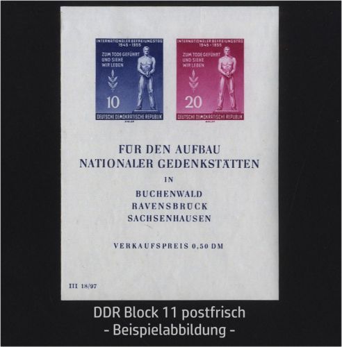 DDR, Block 11 postfrisch - Befreiung vom Faschismus