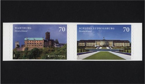 Bund, Michel Nr. 3311-3312 postfrisch - Wartburg, Eisenach + Schloss Ludwigsburg- selbstklebend