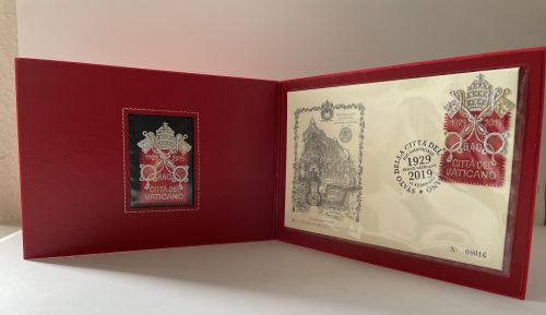 VATIKAN 2019 - Nr. 1961 Stickereimarke - Lateranverträge - Folder ** + FDC