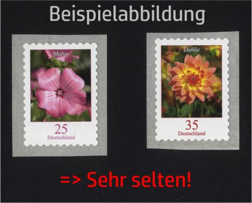 Bund, Michel Nr. 2513 Malve + 2514 Dahlie selbstklebend aus Rolle postfrisch