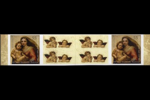 Bund Herzstück aus MH 90 - MiNr. 2965 Zwischenstegpaar - Sixtinische Madonna