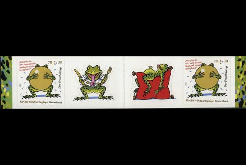 Bund Herzstück aus MH 108 - MiNr. 3364 Zwischenstegpaar - Froschkönig