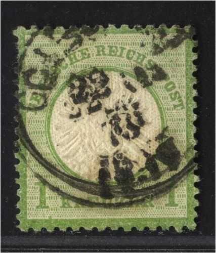 Deutsches Reich Brustschild Nr. 23 gestempelt, 1 Kr. großer Schild