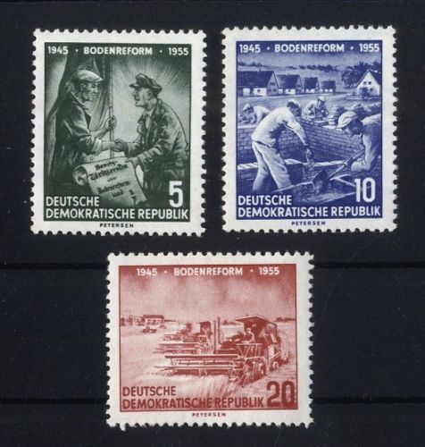 DDR, MiNr. 481-483 postfrisch - 10 Jahre Bodenreform