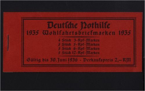 Deutsches Reich Markenheftchen MH 41.2.5 postfrisch - Nothilfe 1935