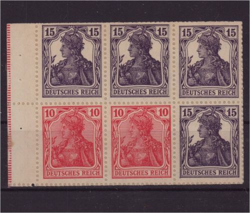 Deutsches Reich Germania Heftchenblatt 21 aa A1 postfrisch aus MH 12