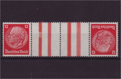 Deutsches Reich Zusammendruck KZ 19 postfrisch aus MHB 31 Hindenburg