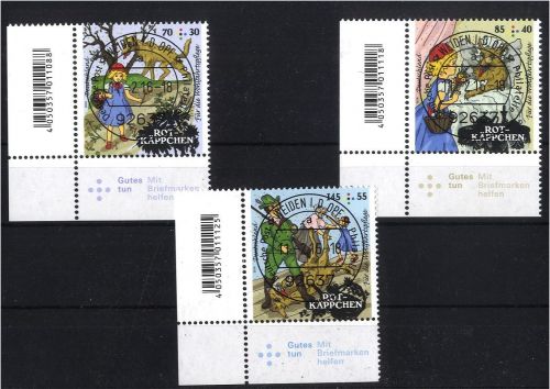 Bund Nr. 3208-3210 Ecke Eckrand gestempelt Ersttag Weiden - Märchen Rotkäppchen