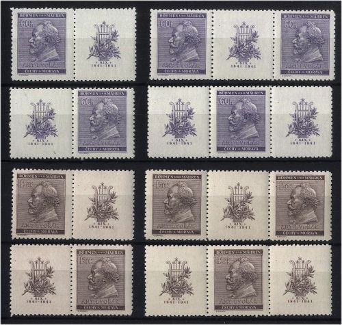 Böhmen und Mähren 73-74 W Zd 17-W Zd 24 postfrisch komplett - Antonín Dvořák