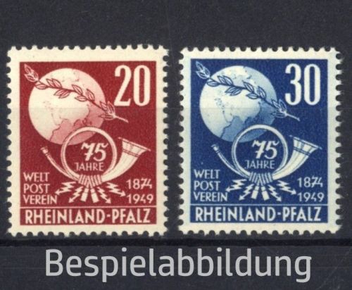 Französische Zone, Rheinland Pfalz Michel Nr. 51-52 postfrisch - Weltpostverein (UPU)