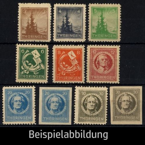 SBZ - Thüringen 1945 - Michel Nr. 92-99 AY mit 98-99 BY postfrisch - Spargummi!