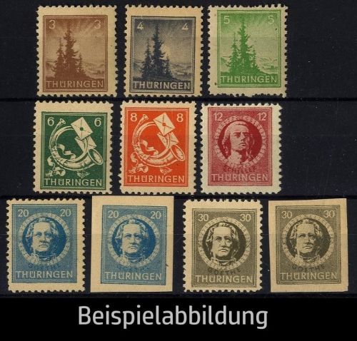 SBZ - Thüringen 1945 - Michel Nr. 92-99 AX mit 98-99 BX tadellos postfrisch