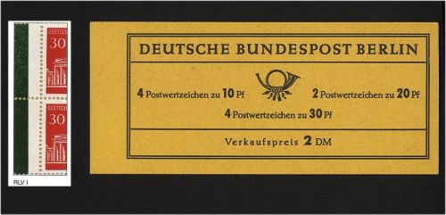 Berlin, Markenheftchen MH 5 c RLV I postfrisch - Brandenburger Tor 1966