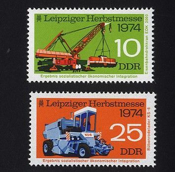 DDR, MiNr. 1973-1974 postfrisch - Leipziger Herbstmesse 1974