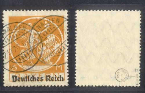 Deutsches Reich, MiNr. 136 I AF IX gestempelt, geprüft Bauer Infla Berlin