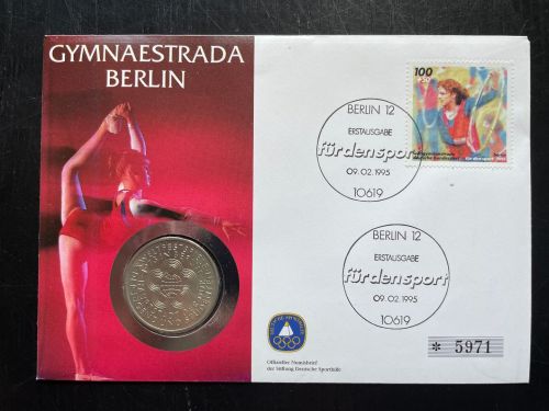 DDR Numisbrief 10 Mark| Gymnaestrada Berlin 1995 | Worbes 234