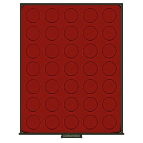 Lindner Münzboxen Rauchglas runde Vertiefungen - gebraucht ==> Aussuchen!