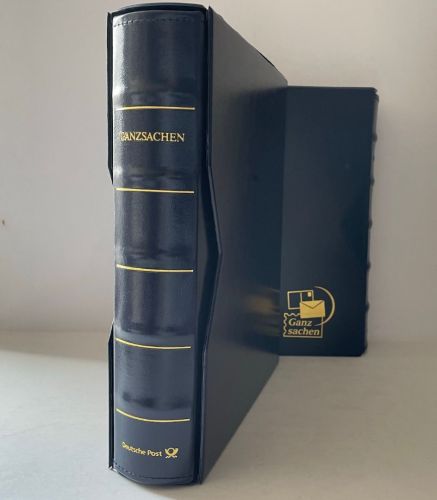 Deutschland Post Ganzsachen-Album blau mit Schuber und 20 Hüllen