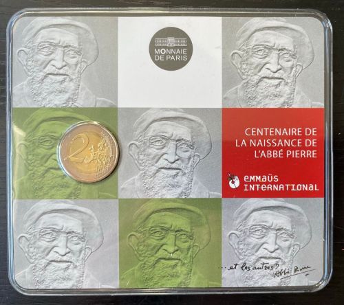 Frankreich 2 Euro 2012 - Abbe Pierre - Original im Blister OVP