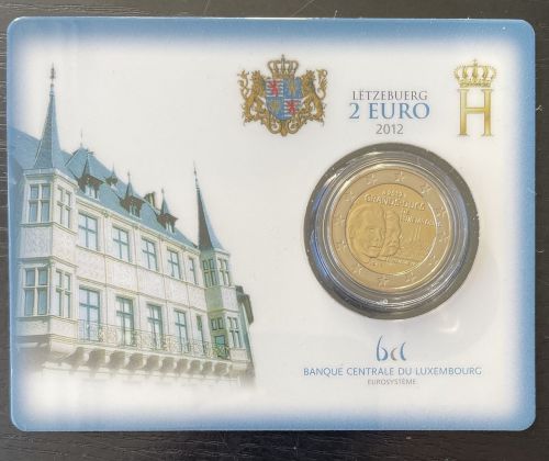 Luxemburg 2 Euro 2012 - Coincard - Henri & Guillaume IV. / Wilhelm - Blister OVP