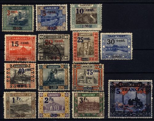 Saargebiet, Mi-Nr. 70-83 ungebraucht - Freimarken 1921