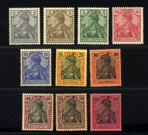 Deutsches Reich MiNr. 53-62 postfrisch - Germania Reichspost-Ausgabe