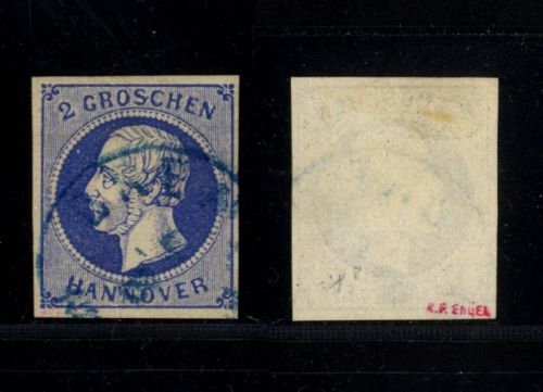 Hannover Michel Nr. 15 a gestempelt sig. Engel - 2 Groschen König Georg V.