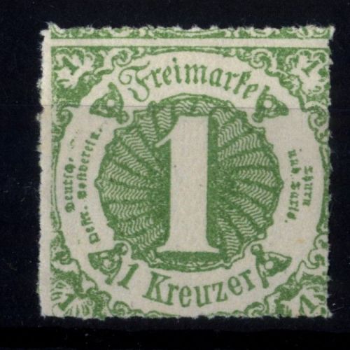 Thurn und Taxis MiNr. 41 postfrisch - 1 Kreuzer gelblichgrün
