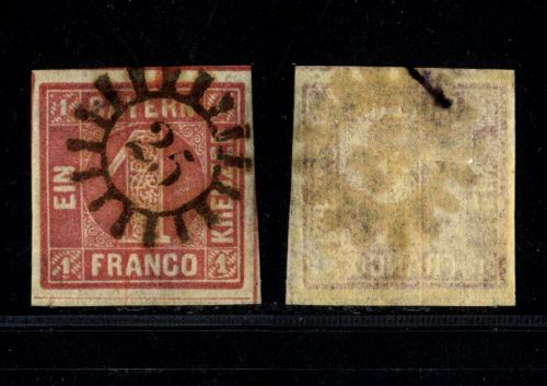 Bayern MiNr. 3 I a gestempelt gMR 25 Benediktbeuern / Au - vollrandig Luxus