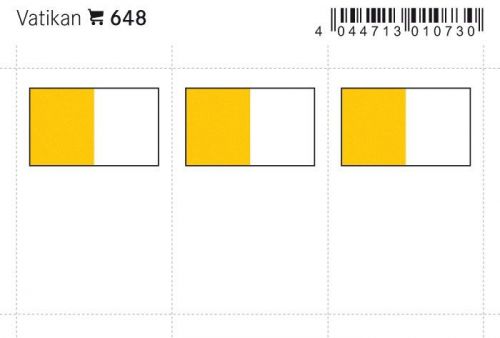 6 farbige Flaggensticker Vatikan