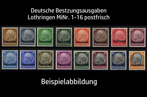 Deutsche Besetzung Lothringen MiNr. 1-16 postfrisch