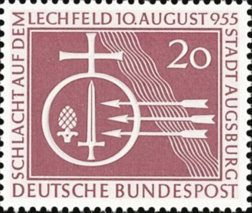 Bund, Michel Nr. 216 postfrisch - Schlacht um dem Lechfeld 955