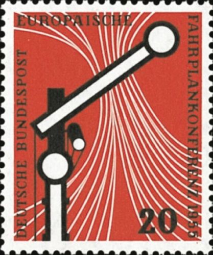 Bund, Michel Nr. 219 postfrisch - Europäische Fahrplankonferenz - Eisenbahn