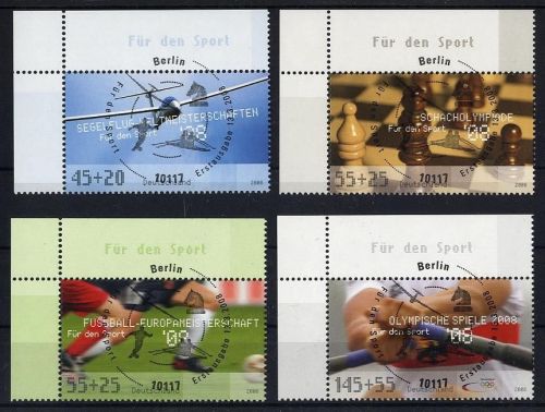 Bund Nr. 2649-2652 gestempelt ESST Eckrand - Für den Sport 2008 Olympia