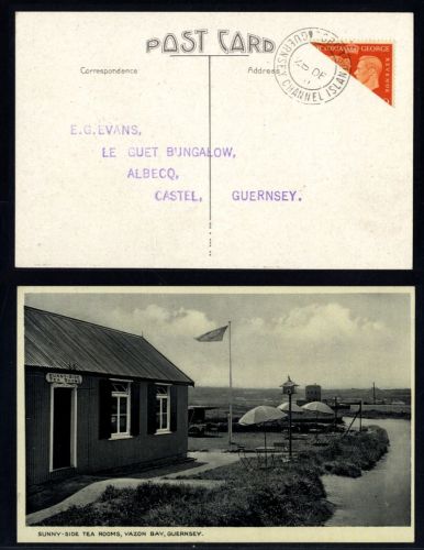 1941 Deutsche Besetzung II. WK Kanalinsel Guernsey, Nr. II auf Karte