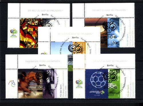 Bund, Michel Nr. 2517-2521 gestempelt ESST Eckrand - Für den Sport 2006