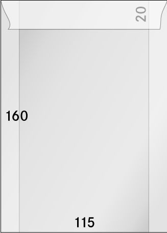 500 Pergamintüten 115 x 160 mm + 20 mm Klappe