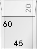 500 Pergamintüten 45 x 60 mm + 20 mm Klappe