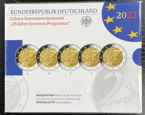 BRD 5 x 2 EURO 2022 PP - ADGFJ - Erasmus Programm - OVP