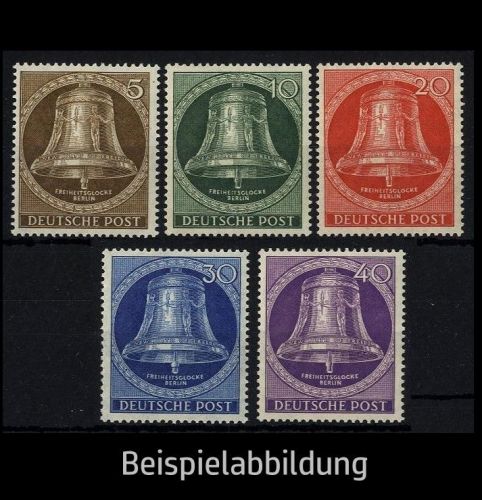 Berlin, Michel Nr. 101-105 postfrisch - Glocke Klöppel mitte