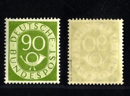 Bund MiNr. 138 - 90 Pf. Posthorn postfrisch, tief geprüft Schlegel BPP