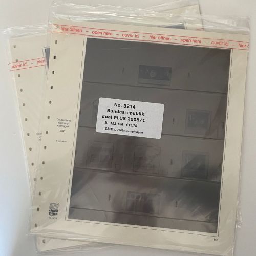 SAFE dual PLUS Vordruck - Bund Deutschland - 2008 Teil 1+2 - 10 Seiten neuwertig