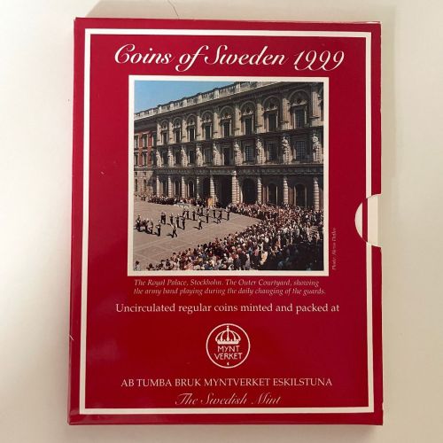 SCHWEDEN Kursmünzensatz KMS 1999 im original Folder (16,5 Kr)