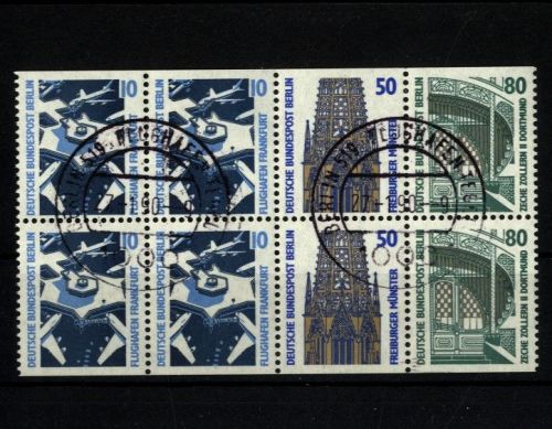 Berlin, Heftchenblatt 22 gestempelt, Vollstempel Flughafen Tegel